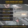 Dasbecan Gray Left Driver Side Sun Visor Compatible with Infiniti