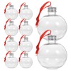 Veemoon 10pcs Christmas Empty Juice Bottles Bulb Clear Fillable Candy