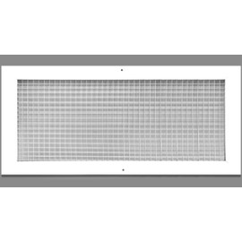 12" x 26" or 26" x 12" Cube Core Eggcrate Return Air Grille - Aluminum Rust Proof - HVAC Vent Duct Cover - White [Outer Dimensions: 13.75 x 27.75]
