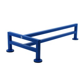 Teak Tuning Fence Style, T-Shaped Fingerboard Rail, 12" - Custom Designed Premium Solid Steel, Matte Powder Coated Finish in Cobalt Blue - Superior Non-Slip Foam Feet