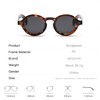 WDZAYXC Round Polarized Sunglasses with Thick Frame for Men and