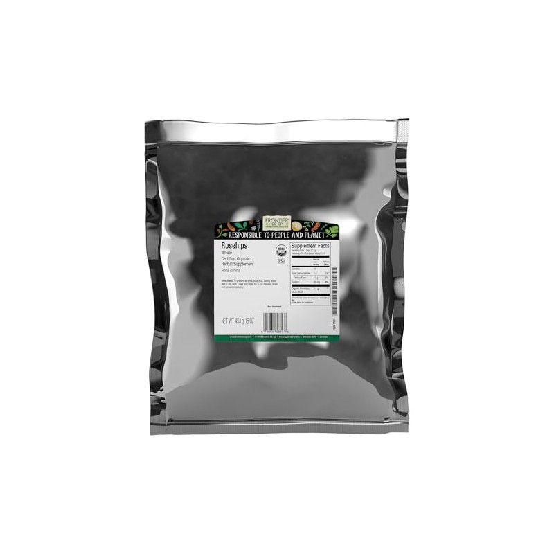Frontier Co-op Organic Whole Rosehips, 1 lb | Dried Rose