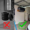 Fioracl Tire Rack Adjustable 31"-56" Wall Mount Tire Rack Holder