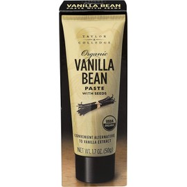 Taylor & Colledge Organic Vanilla Bean Paste with Seeds, 1.7oz Tube