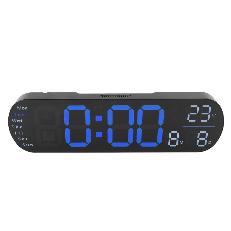 Digital Wall Clock Large Display with Remote Control Auto Brightness