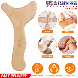 iMountek Wood Therapy Massage Body Sculpting Lymphatic Drainage Paddle Wooden Scraping US