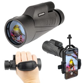 Bird Watching Monocular for Adults – Smithsonian Monocular Set w/ 12x50 Monocular for Bird Watching, Hiking, Travel – Waterproof Monocular– Bird-Watching Guide Included