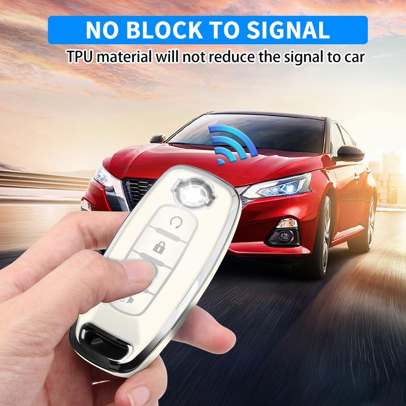 QBUC Key Fob Cover for Nissan, Car Key Fob Protector