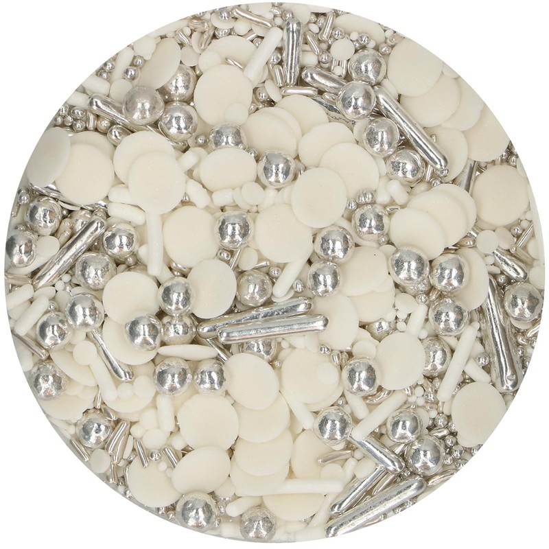 FunCakes Sprinkle Medley Silver Chique, Argento: Decorazioni di Zucchero, Sapore