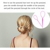 2pcs Ponytail Pull Through Hair Hoop Tool, Braiding Tool topsy
