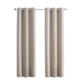 Tahari Home - Curtains, Lustrous Panel Pair with Grommet Top, Stylish Home Decor (Galene Taupe, 76" x 84")