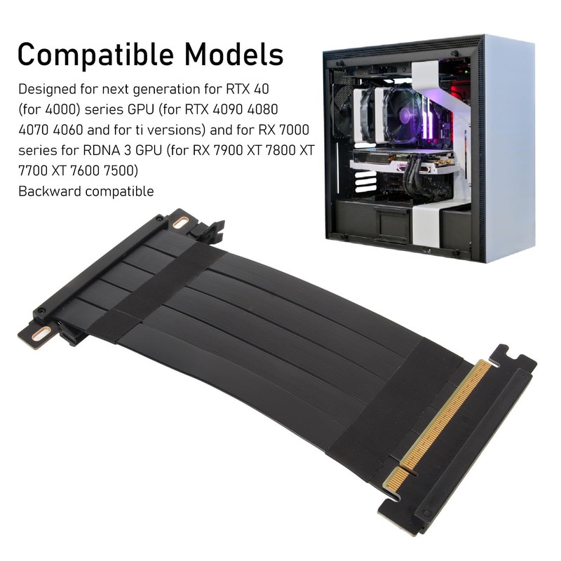 Annadue PCIe 4.0 Riser Cable 16x for RTX 40 and