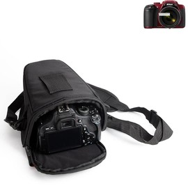 K-S-Trade Camara Case For Nikon Coolpix P600 Compatible With Nikon Coolpix P600: SLR Should Bag Camerabag Colt Design Rainproof Anti-shock DSLR DSLM SLR, Bridge Etc., Black -
