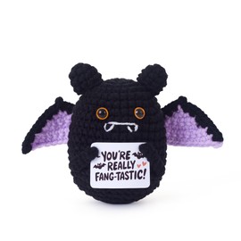 QINJIEJIE Knitted Bat Halloween Decorations Boo Basket Gifts