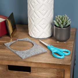 SoftTouch 4780095N Self-Stick Furniture Felt Sheet for Hardwood Cut into Any Shape, 4-1/2" x 6", Gray