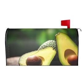 Avocado Fruit Print Magnetic Mailbox Cover,Christmas Winter Decorations,Standard and Large Sizes