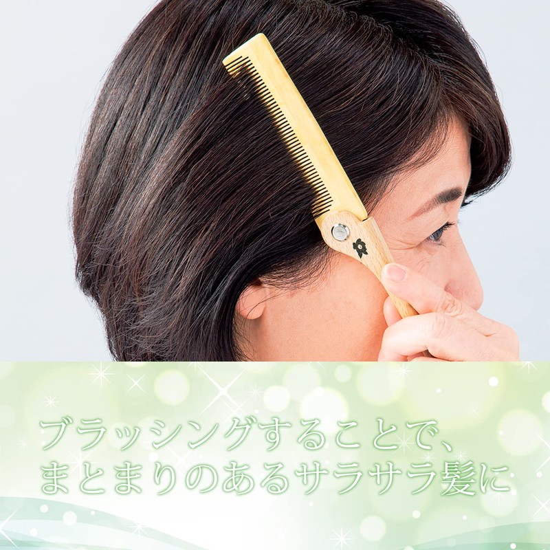 Como Life Camellia Oil Hair Brush Comb Folding Compact Hair