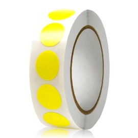 Lstycoy 1000PCS Color Coding Sticker, 1/2 inch Round Circle Dot Sticker Labels for Small Business Office School Supplies (Yellow)