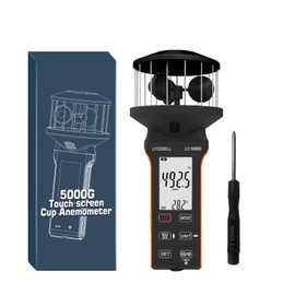 LYCEBELL Digital Anemometer Handheld Wind Speed Meter 360° Wind Measurement LC-5000G Anemometers High Accuracy Sensor with Large Screen Rechargeable Touch Buttons for Shooting Sailing