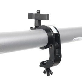 ProX T-C5H-BLK Aluminum Pro Slim Hook Style M10 Clamp with Big Wing Knob for 2" Truss Tube Capacity 330 Lbs. Black Finish