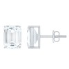 Emerald Cut Moissanite Solitaire Stud Earrings for Women, 6X8 MM,