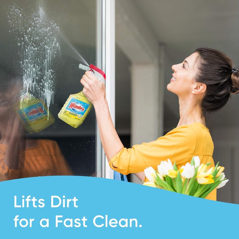 Windex Multipurpose Cleaner Disinfectant Spray Bottle, Packaging Designed to Prevent