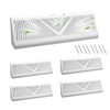 4-Pack 18 Inch 3-Way Baseboard Register Vent Cover, White