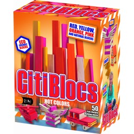 木製ブロック CitiBlocs シティブロックス ホットカラーセット50ピース