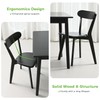 DELAVIN Soild Wood Dining Chairs Set of 2, Oak Wood