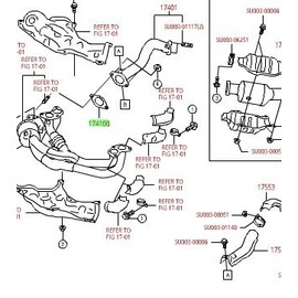 Toyota Genuine Parts SU003-01110 Exhaust Pipe Gasket Beetlock
