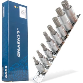 XZN Multi-Tooth Socket Spanner Set I M4 M5 M6 M8 M10 M12 M14 M16 I 8 Pieces Spline Bit Set