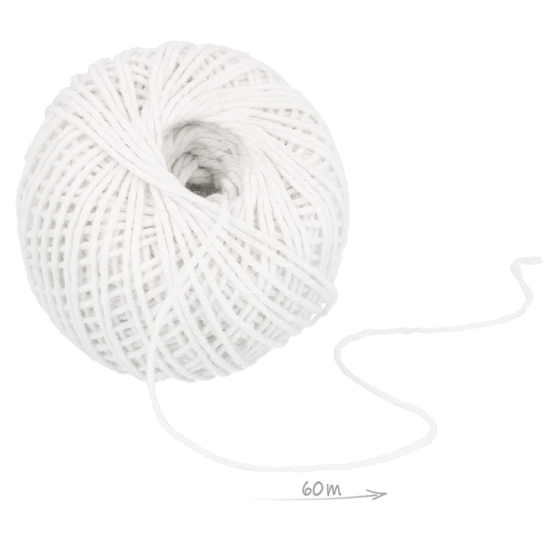 com-four® 3 x Roasting Cord - Kitchen Twine for Cooking