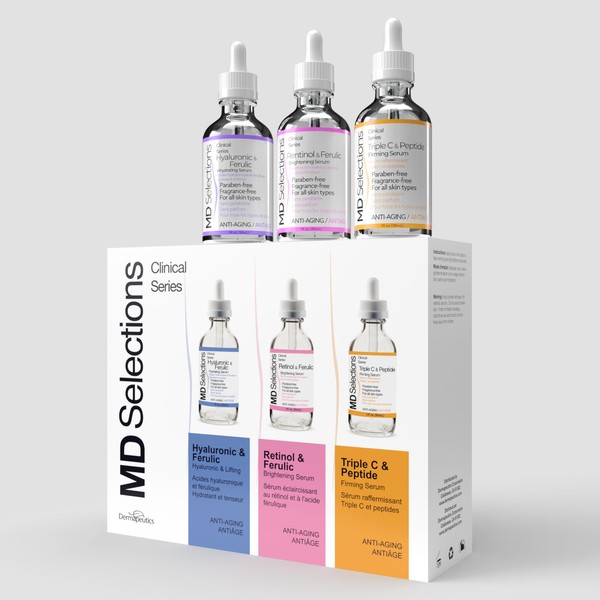[3-PACK] MD Selections Retinol Hyaluronic Ferulic Triple C Peptide Lifting