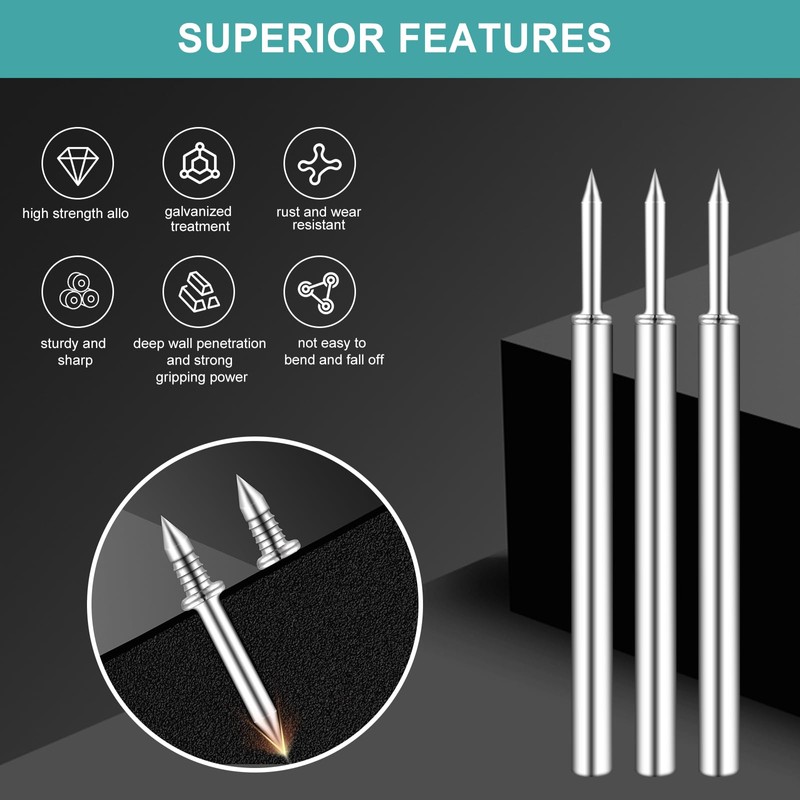 300 Pcs Krttwwx Double-Head Skirting Thread Seamless Nail, Double-Headed Nails,