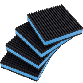 Heavy Duty Anti Vibration Pads - 3DSKY Mechanical Vibration Damping Pads 4"x 4" x 7/8" EVA Sound Isolation Mats for Air Conditioner, Compressors, HVAC, Washer Dryer, Treadmill (4 Pack)