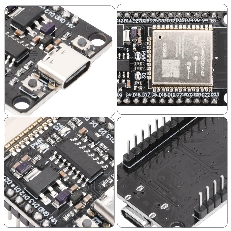 Fastsaw 2pcs ESP32 Development Board ESP-for WROOM-32 CH340C USB-C Interface