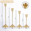 Sunnyfuture - Candelabros, 4 portavelas cónicos para candelabros, portavelas dorados