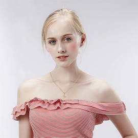 HMOOY Gold Sun Necklace Clavicle Chain Fashion Sunshine Pendant Necklace with Message Card Friendship Dainty Choker Jewellery for Women Girls, Metal