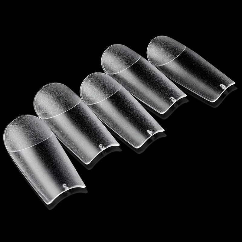 Clear Nail Tips, 240 Pieces Almond Nail Tips, Full Surface