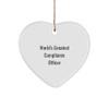 Funny Quote 'World's Greatest Compliance Officer' Heart Ornament Gifts for