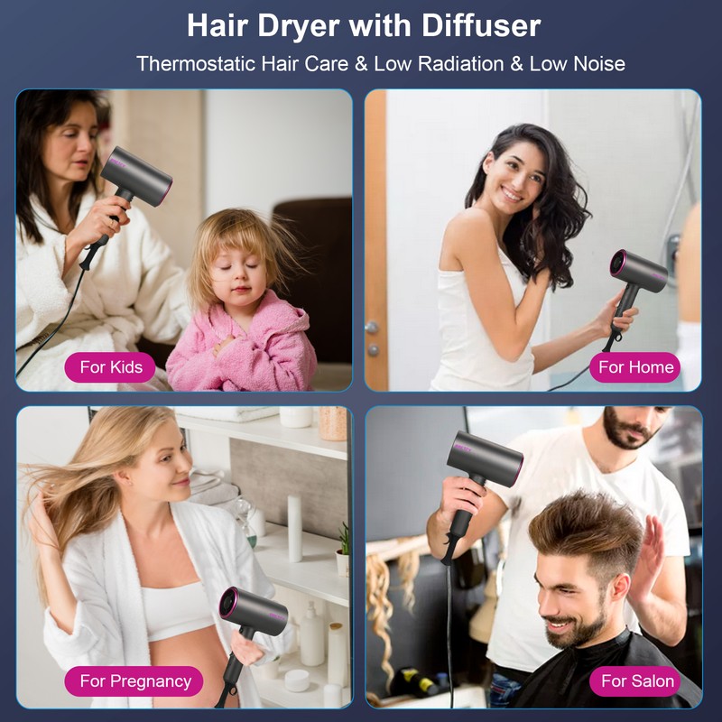 2000W Hair Dryer Large Wind Quickly Drying Hydrate Hair Household