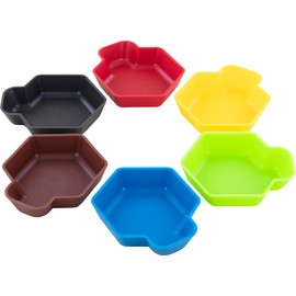 Feldherr Shell Core Box - 6 Coloured Bowls in Practical Box for Tokens, Markers, Meeple, Game Accessories and as a Craft Bowl for Small Parts