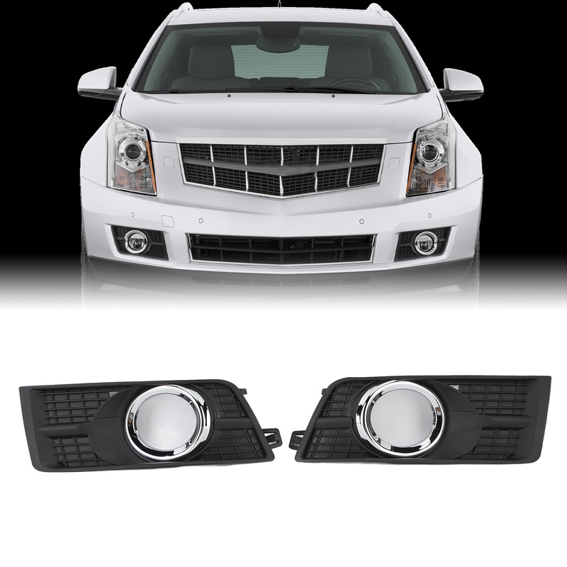2pcs Front Fog Light Lamp Cover 25778388 Bezel Chrome Trim