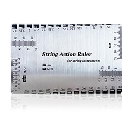 String Height Gauge Finger Plate Guitar String Height Measuring Tool Finger Board Protection Tool Grinding Maintenance Tool Base String Finger Board Sharpening Repair Tool Gauge Ruler Fret Polishing