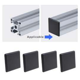 VGOL 30PCS Aluminum Profiles End Cap Cover Plastic Fasteners for 2020 European Standard Industrial Aluminum Profiles Black 20x20mm