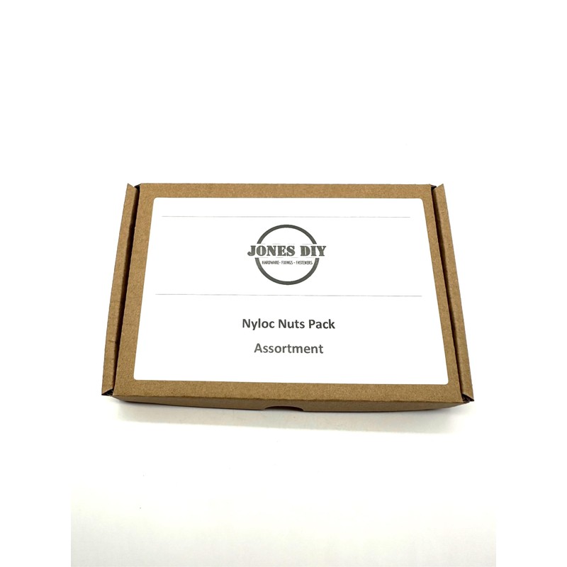 50Pcs Nyloc Nut Assortment Box | M6, M8, M10, M12,