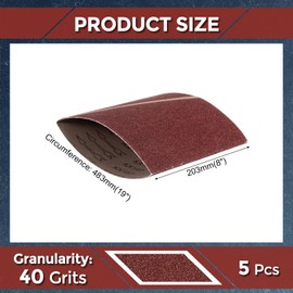 Kozelo 5 Pcs Sanding Belts 8 x 19 Inch 40 Grit Aluminum Oxide Abrasive Sandpaper for Belt Sander Metal Grinding Wood Working Weld Rust Removal