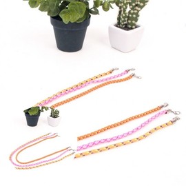 Mask Necklace Fabric Strap Set (2 Designs) Epoxy Magnet 6ea