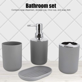 Garosa Accesorios Baño Gris 4 Piezas