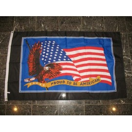 Trade Winds 3x5 Proud to be an American Flag America U.S.A. U.S. 3'x5' Banner Brass Grommets Premium Fade Resistant